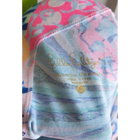 Lilly Pulitzer All that she wants Waverly Multicolor Floral 3/4 Sleeves Blouse S - Picture 4 of 8